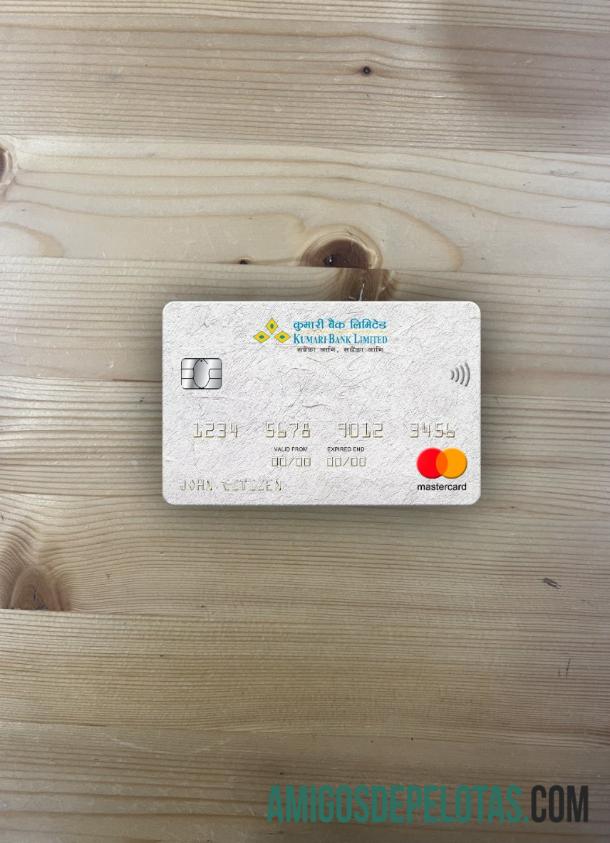 Frente Photolook do Nepal Kumari Bank Mastercard exemplo